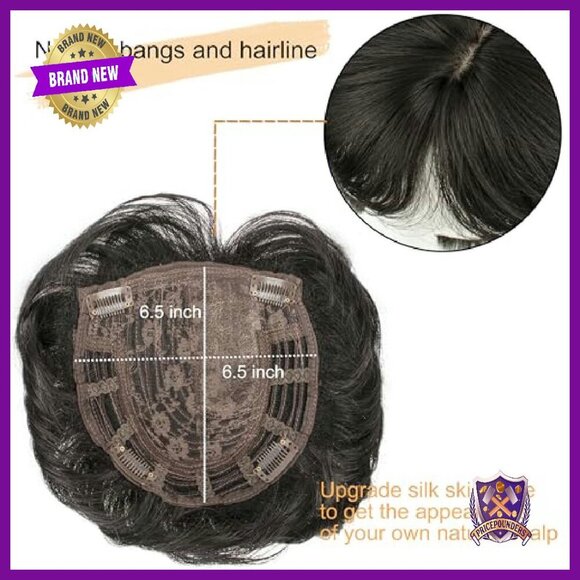 Short Pixie Cut Hair Topper for Thinning Hair with Bangs main image 5